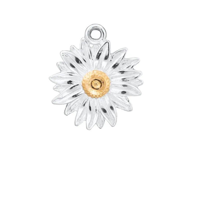 Silver Daisy Single Earring Charm sold by Lily Charmed