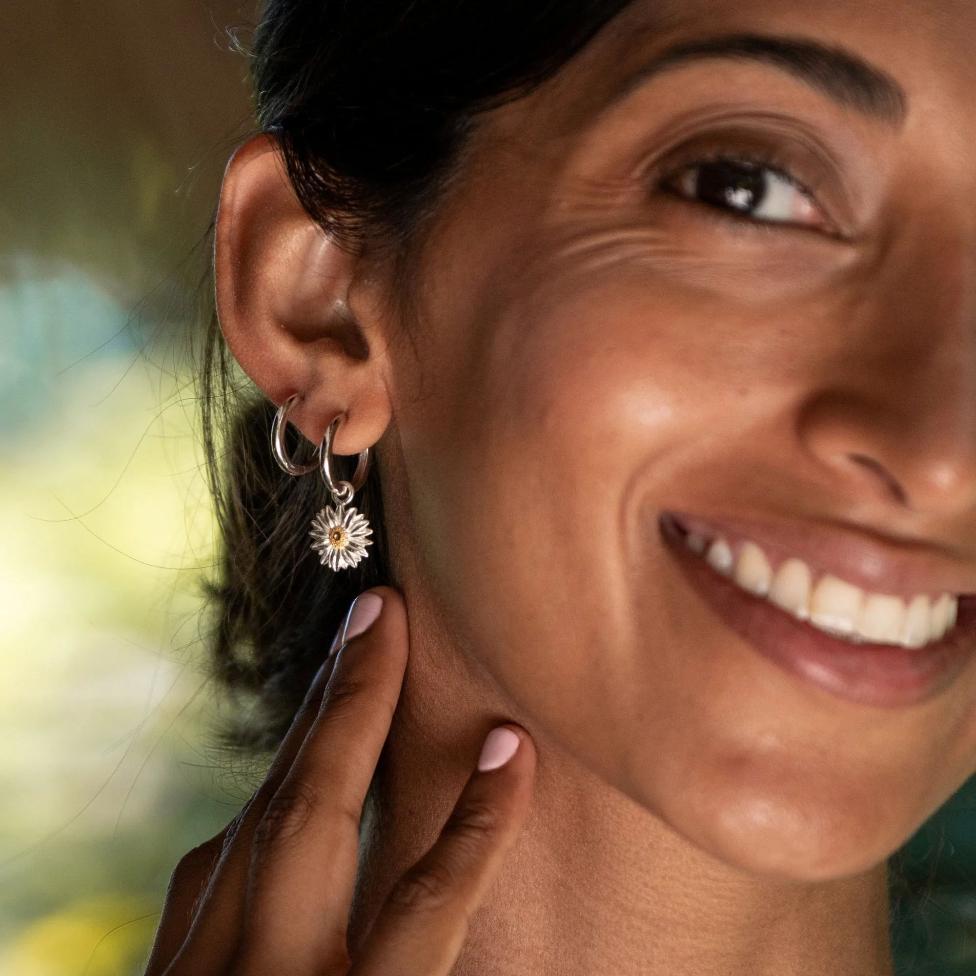 Silver Daisy Single Earring Charm sold by Lily Charmed product image thumbnail 3