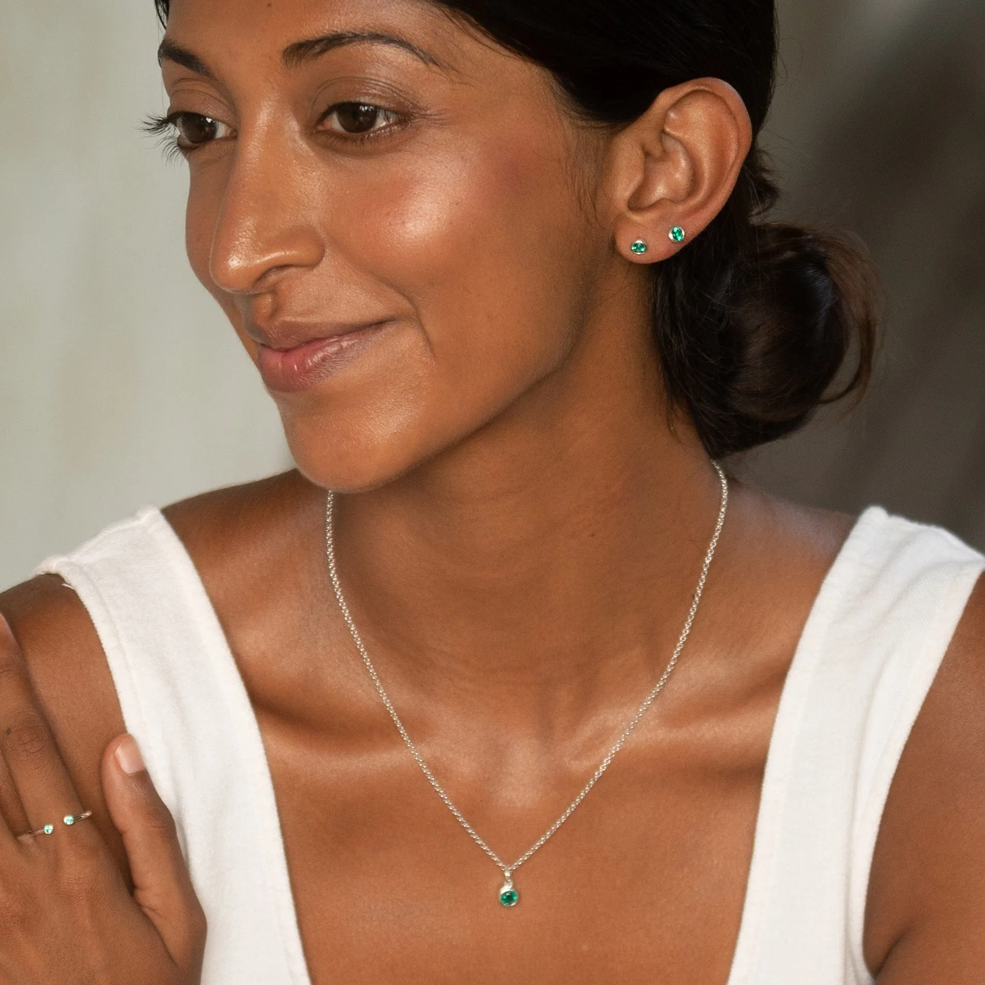 May Birthstone Jewellery Set (Emerald) sold by Lily Charmed product image thumbnail 2