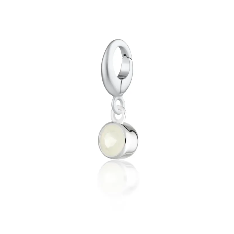 Moonstone Charm - June Birthstone sold by Lily Charmed