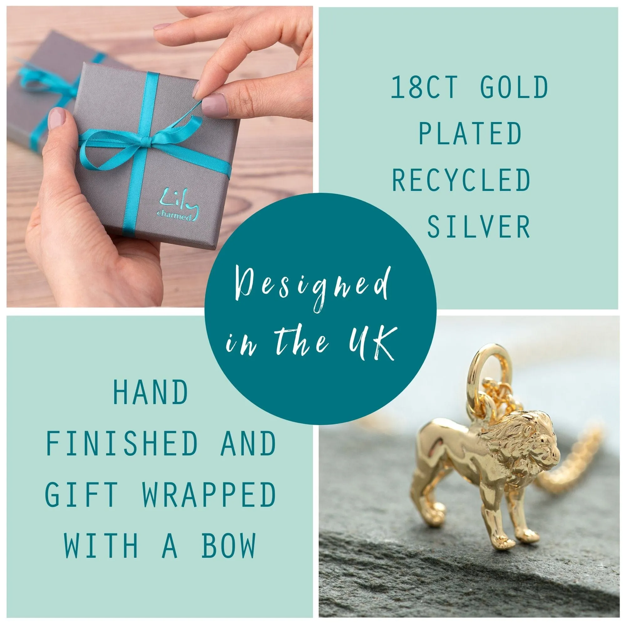 Gold Plated LOVE Charm (Red) sold by Lily Charmed product image thumbnail 5