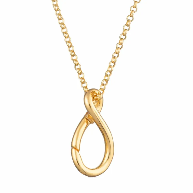Gold Plated Infinity Charm Collector Necklace sold by Lily Charmed