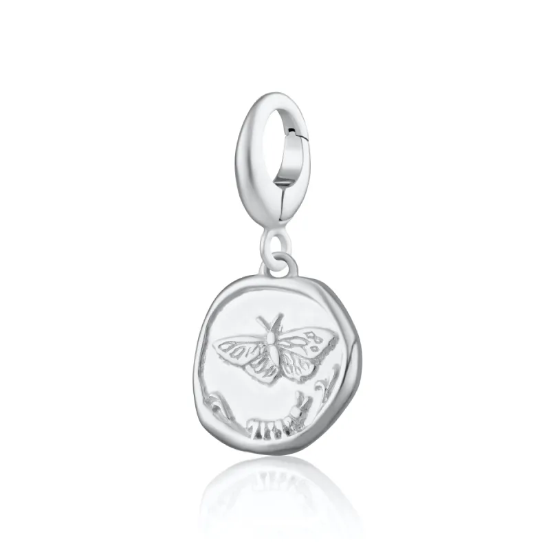 Engraved Silver Manifest Change Charm sold by Lily Charmed