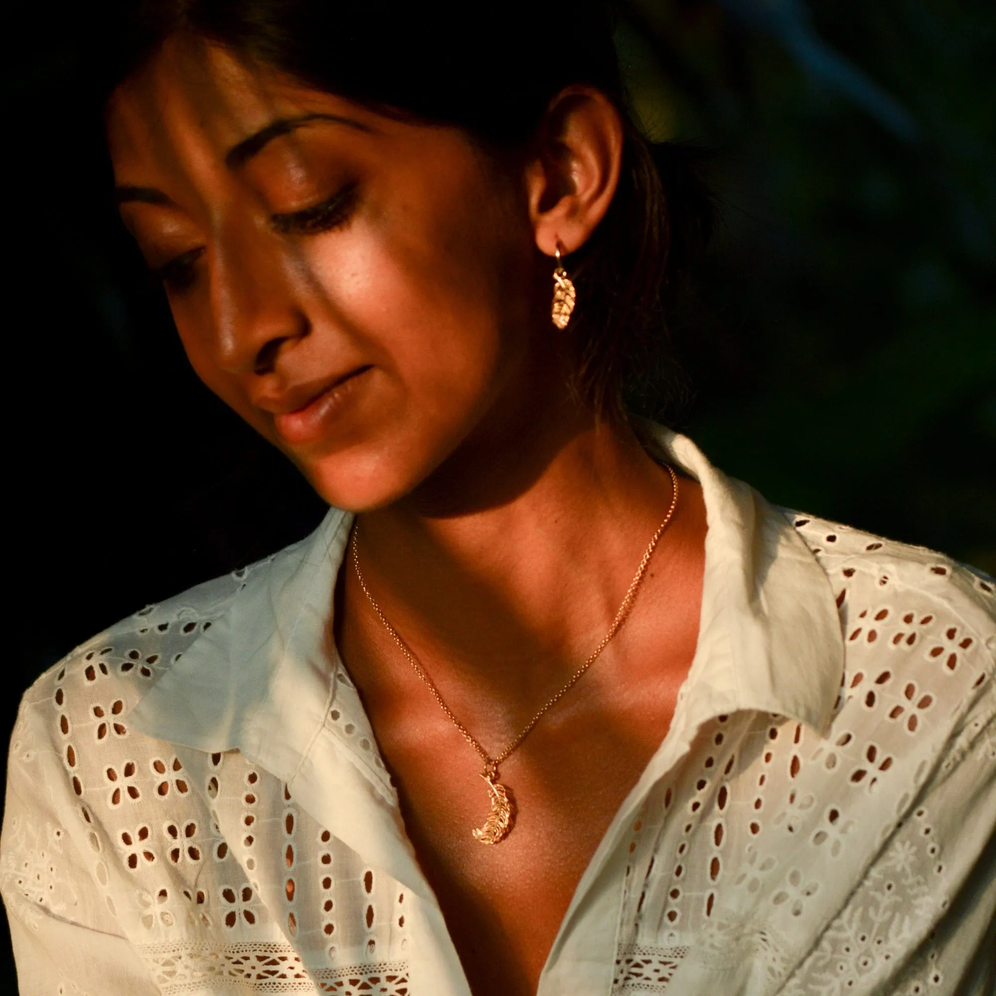 Gold Plated Feather Single Earring Charm sold by Lily Charmed product image thumbnail 3