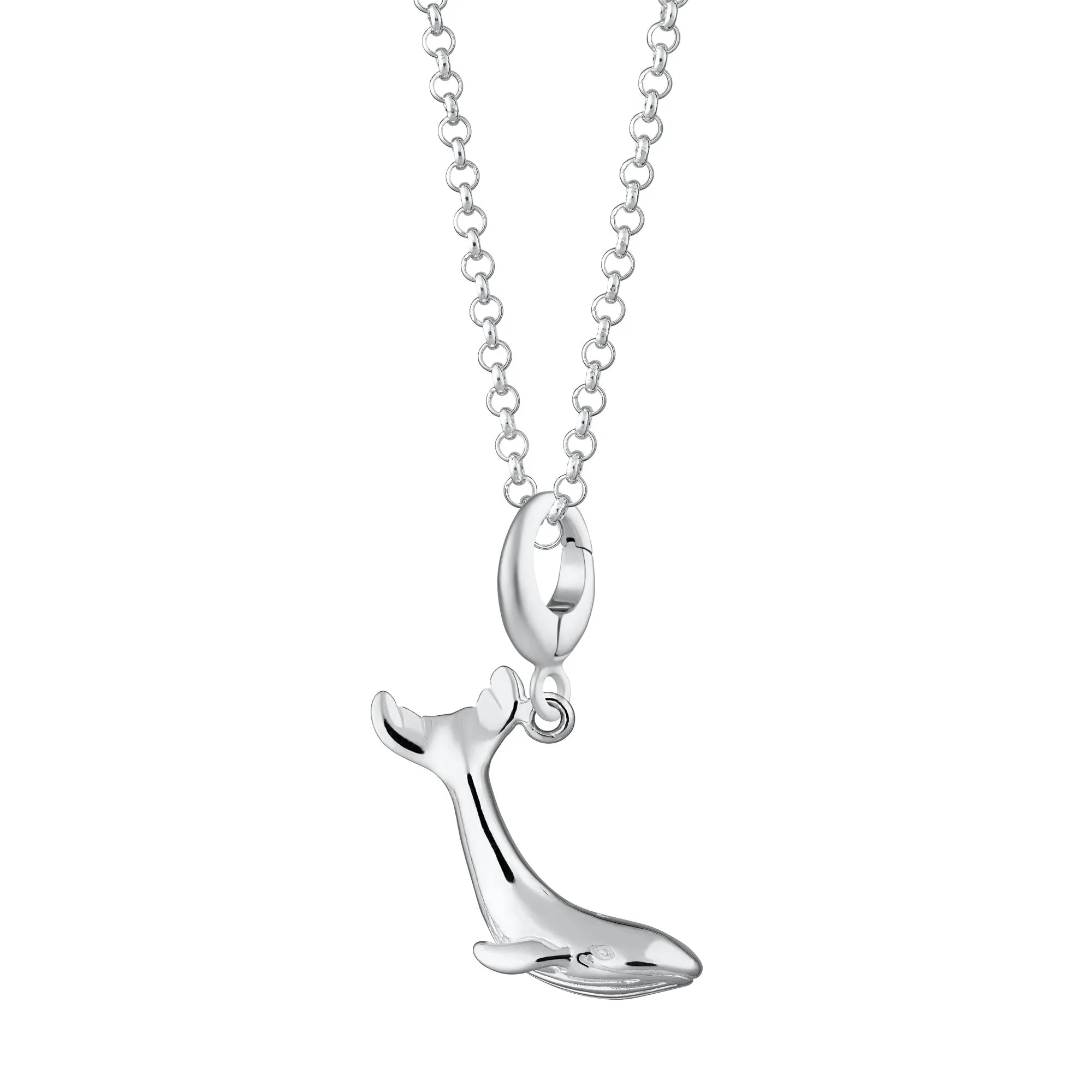 Silver Whale Charm Necklace sold by Lily Charmed
