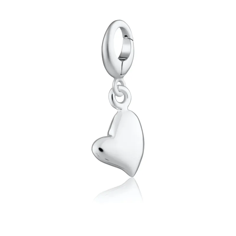 Silver Warm Heart Charm sold by Lily Charmed