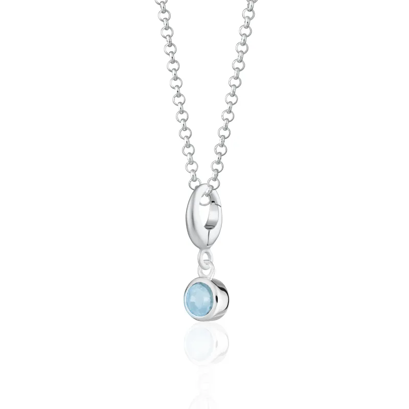December Birthstone Necklace (Blue Topaz) sold by Lily Charmed