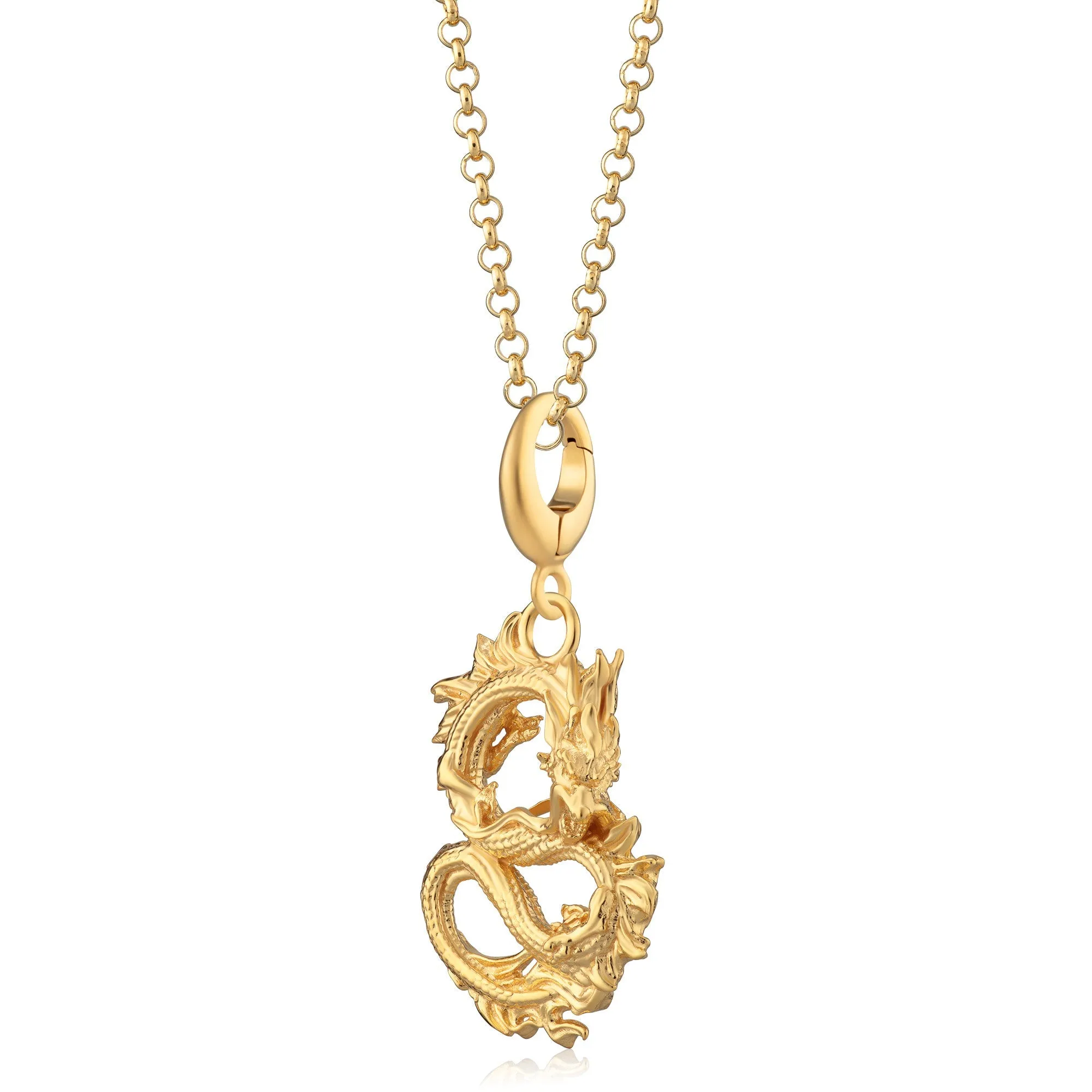 Gold Plated Chinese Dragon Necklace sold by Lily Charmed
