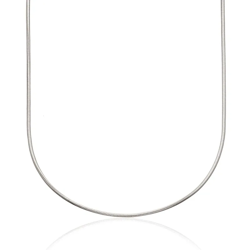 Silver Round Snake Chain Necklace sold by Lily Charmed