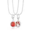 Silver Orange Agate Healing Stone Necklace (Harmony) sold by Lily Charmed