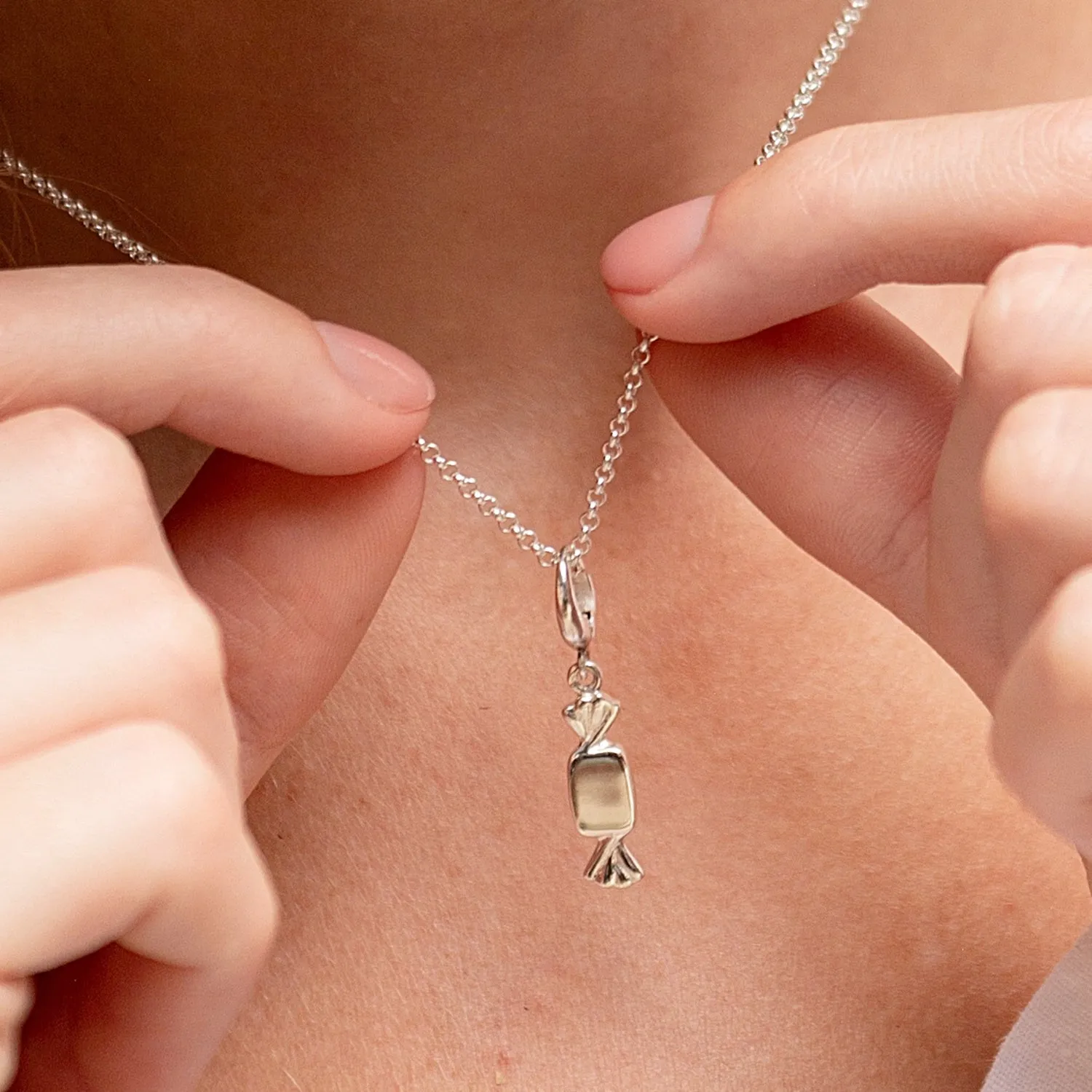 Silver Sweet Charm Necklace sold by Lily Charmed product image thumbnail 2