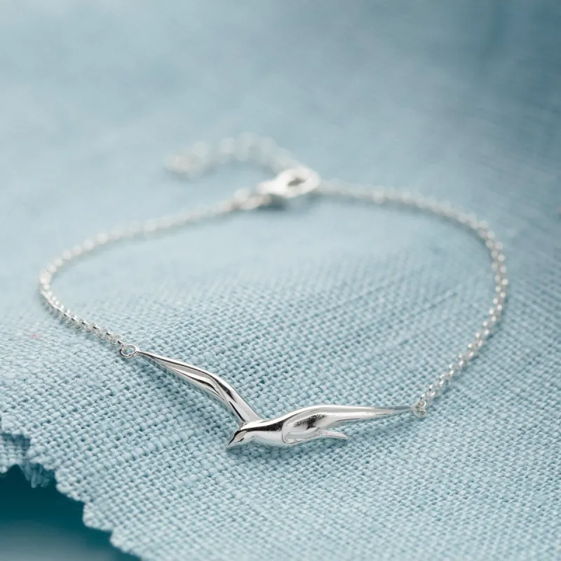 Silver Soaring Bird Bracelet sold by Lily Charmed