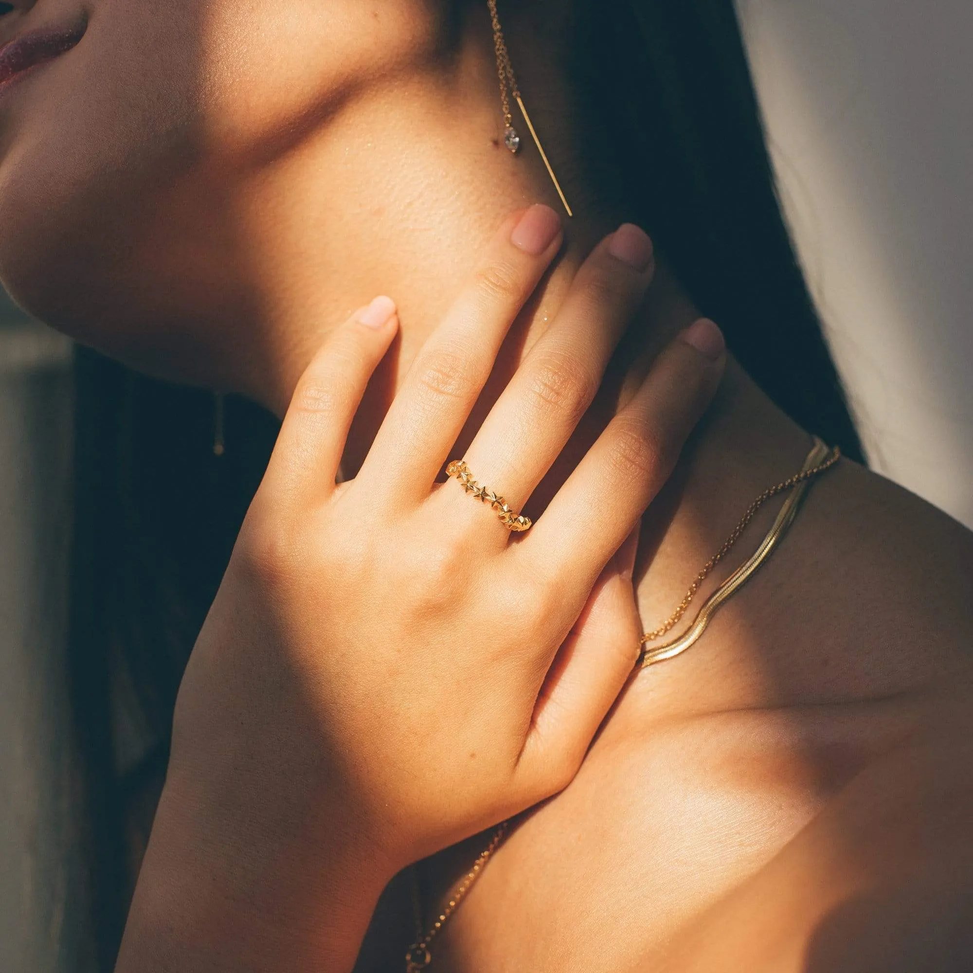 Gold Plated Star Cluster Stacking Ring sold by Lily Charmed product image thumbnail 3