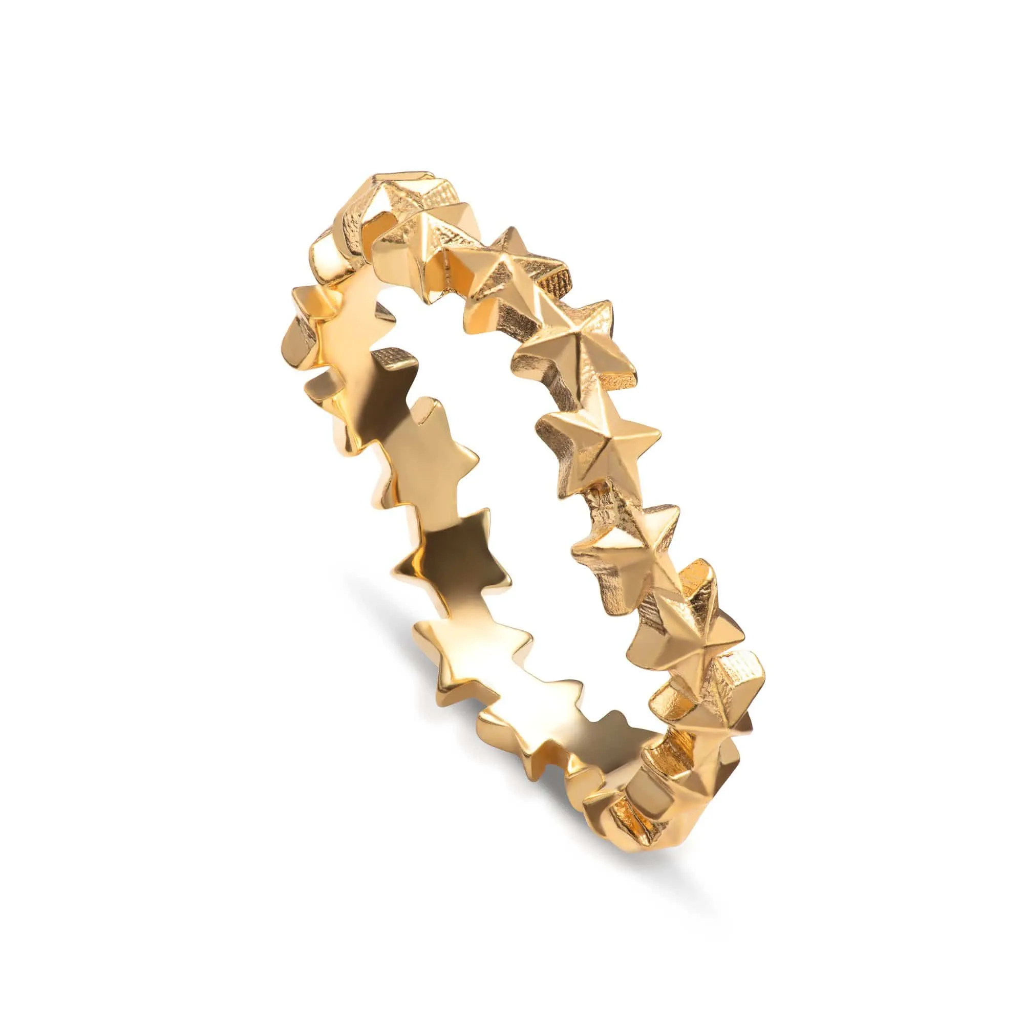 Gold Plated Star Cluster Stacking Ring sold by Lily Charmed