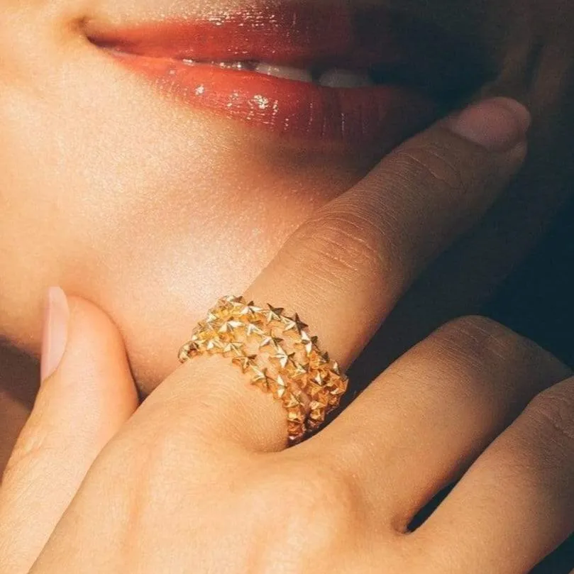 Gold Plated Star Cluster Stacking Ring sold by Lily Charmed product image thumbnail 2