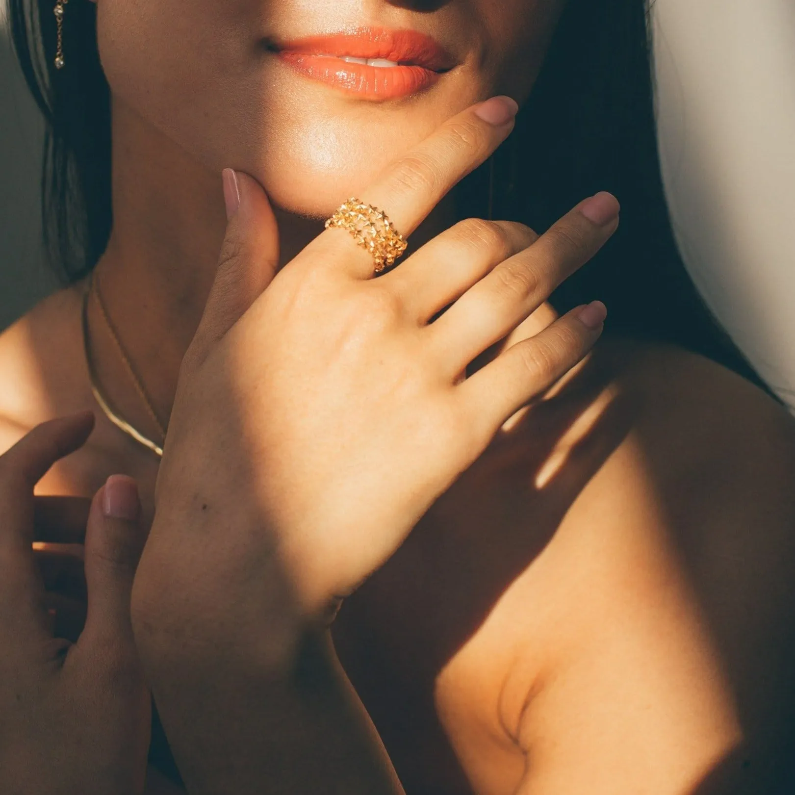 Gold Plated Star Cluster Stacking Ring sold by Lily Charmed product image thumbnail 4