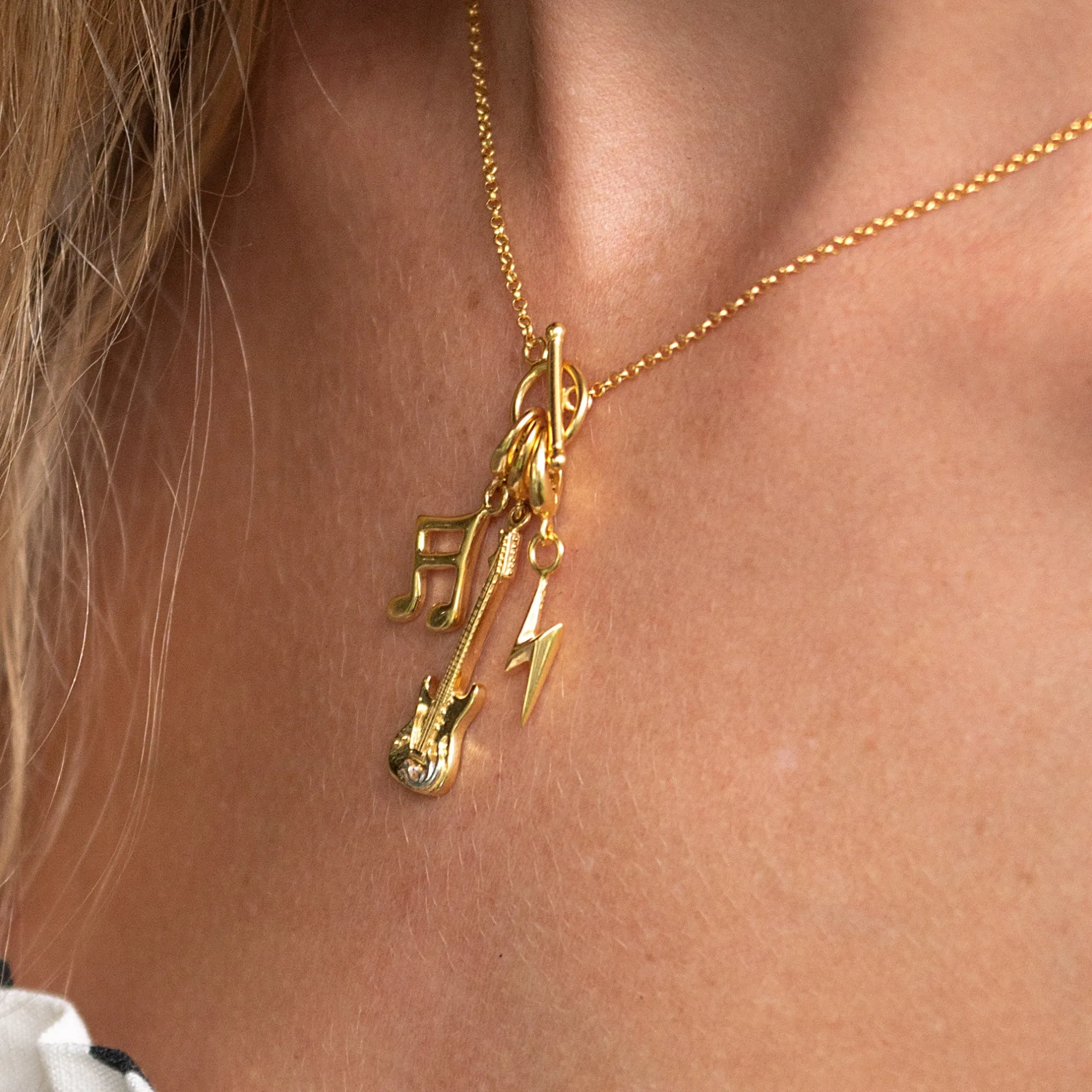 Gold Plated Lightning Bolt Charm sold by Lily Charmed product image thumbnail 2