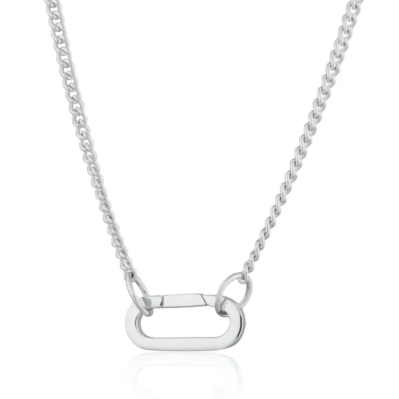 Silver Paperclip Curb Chain Necklace sold by Lily Charmed