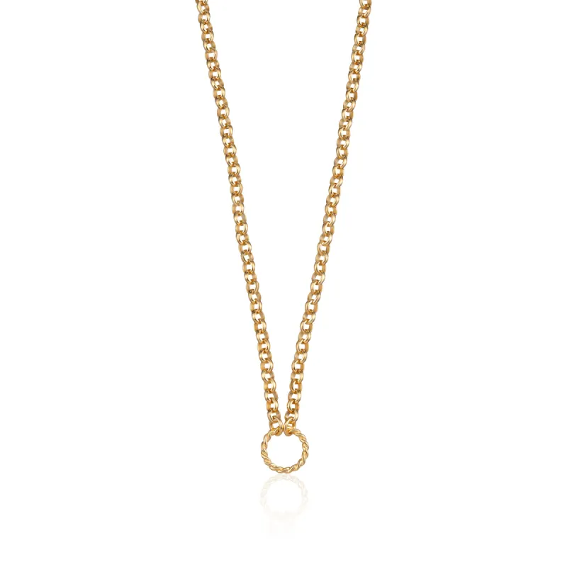 Gold Eternity Twist Charm Collector Necklace sold by Lily Charmed