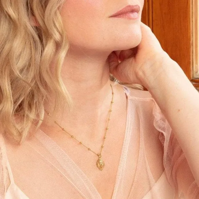 Gold Plated Lion Head Satellite Chain Necklace sold by Lily Charmed product image thumbnail 2