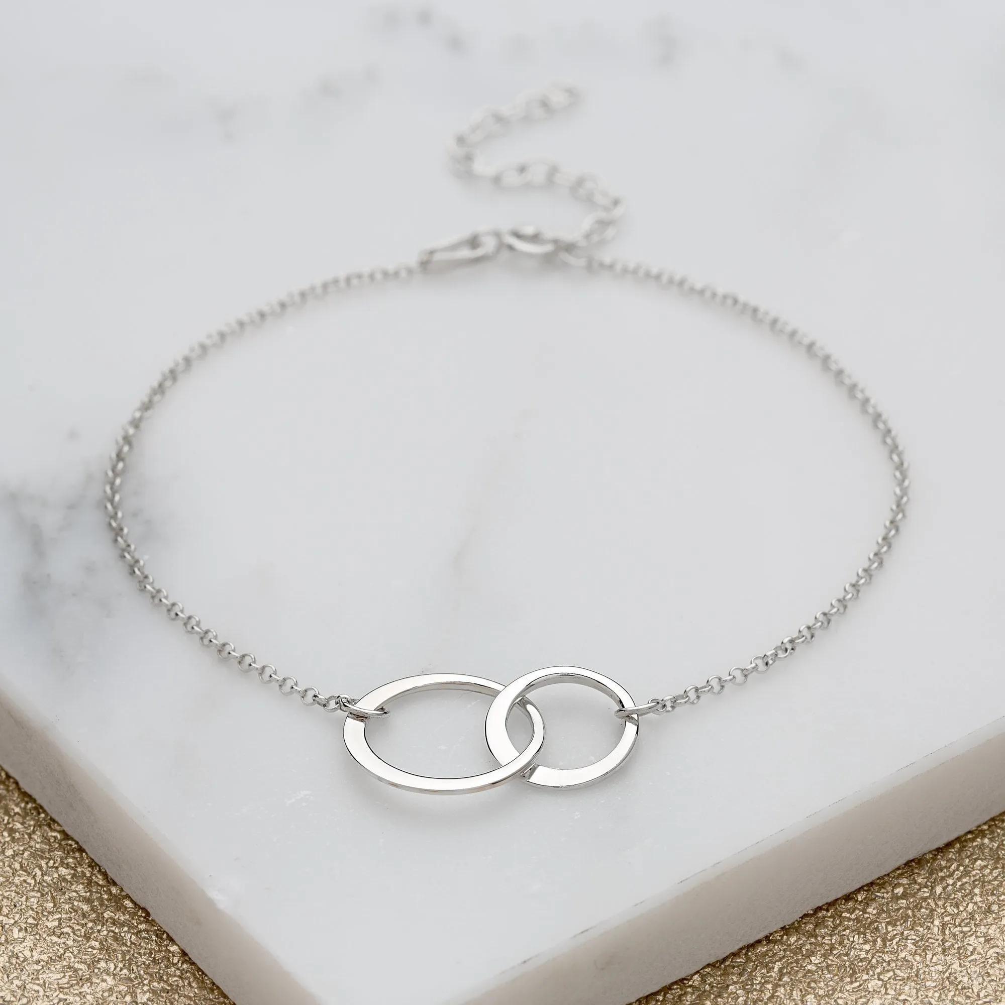 Silver Linked Circles Bracelet sold by Lily Charmed product image thumbnail 3