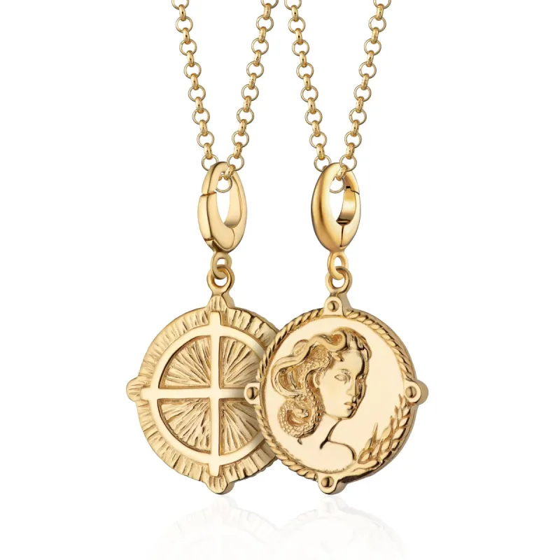 Gold Goddess of Fertility & Nature Demeter Necklace sold by Lily Charmed