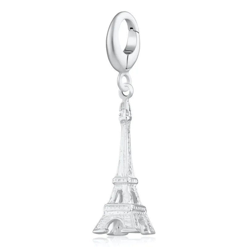 Silver Eiffel Tower Charm sold by Lily Charmed