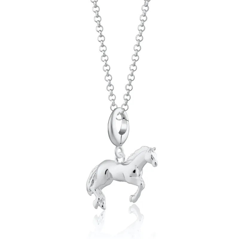 Silver Horse Necklace sold by Lily Charmed