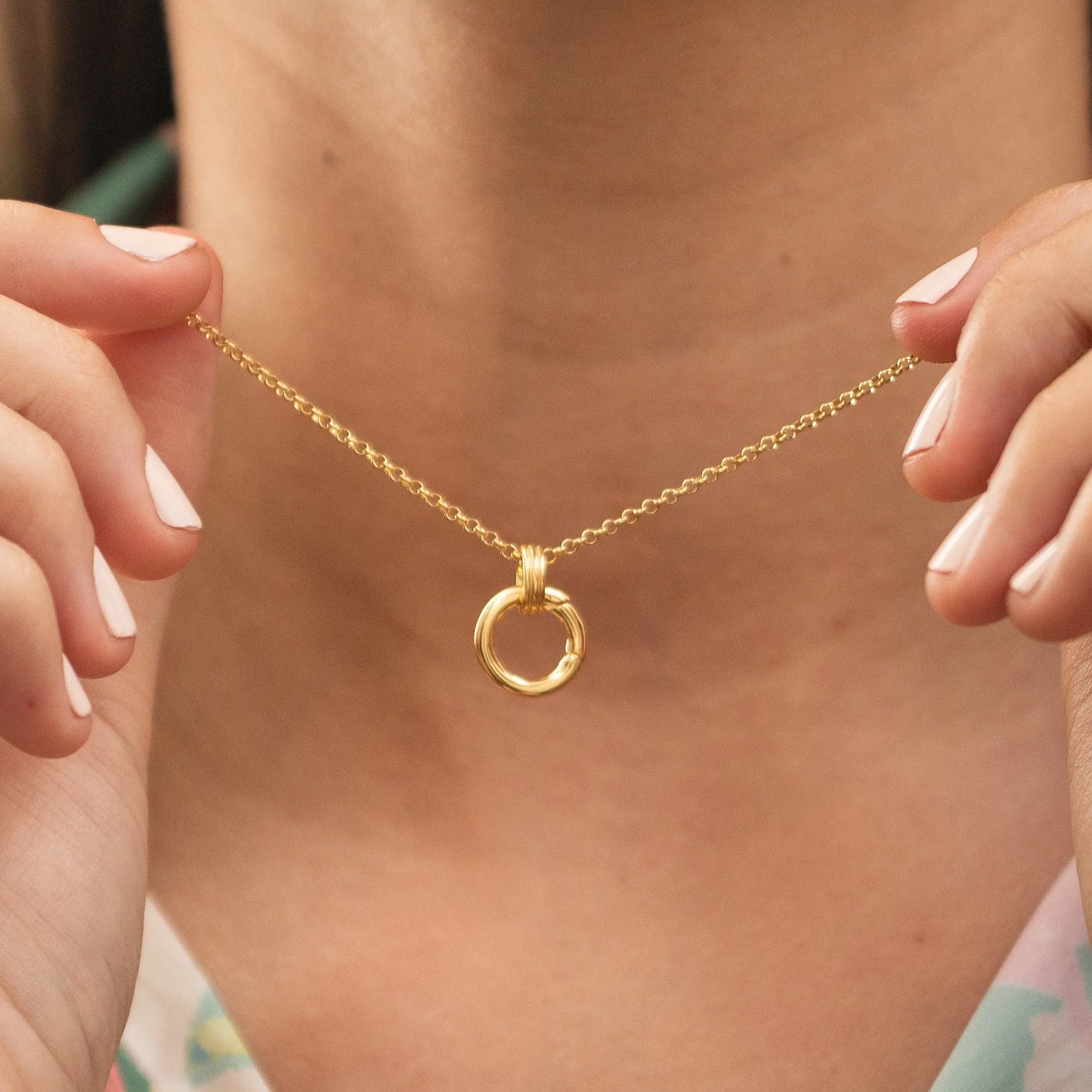 Gold Plated Eternity Charm Collector Necklace sold by Lily Charmed product image thumbnail 3