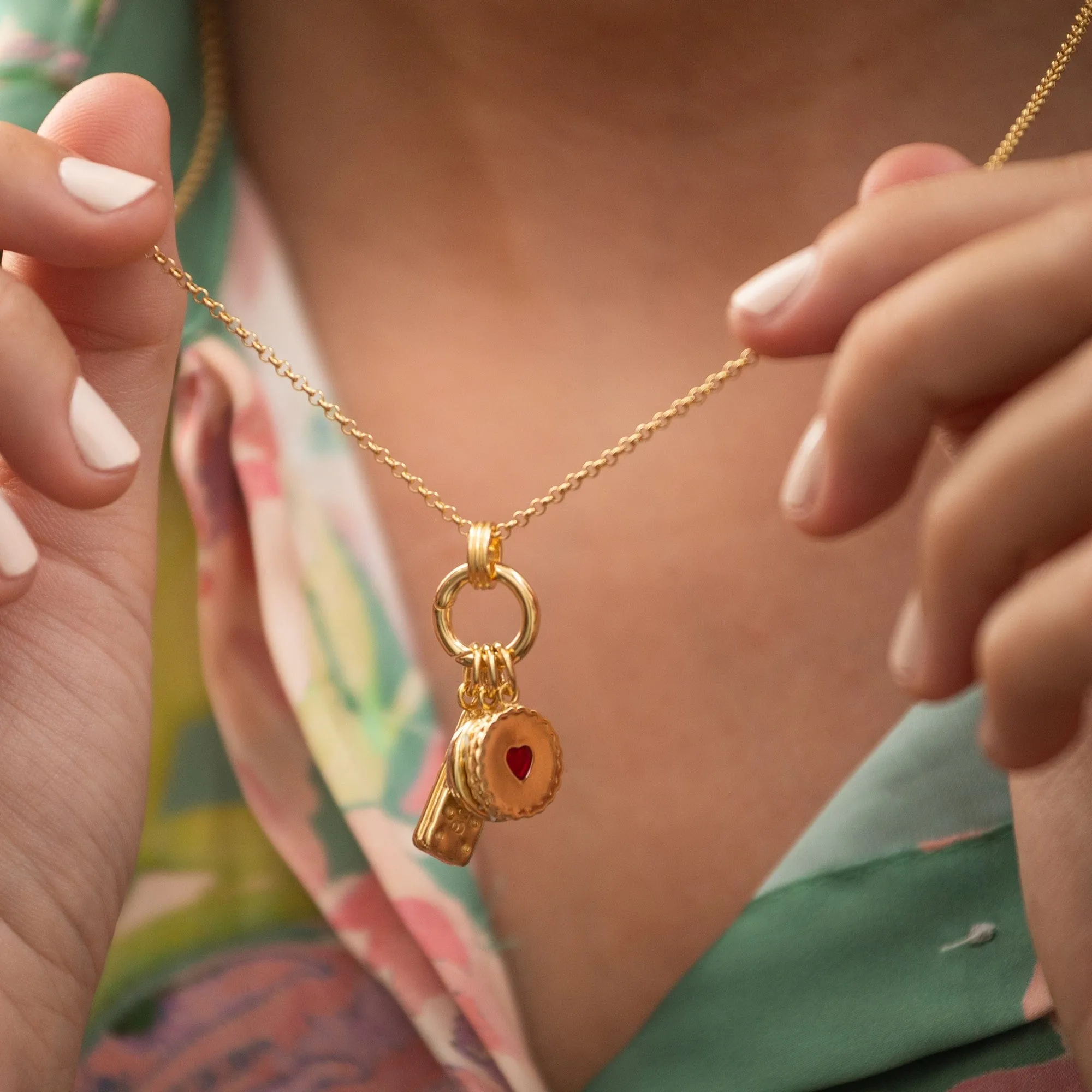 Gold Plated Eternity Charm Collector Necklace sold by Lily Charmed product image thumbnail 4