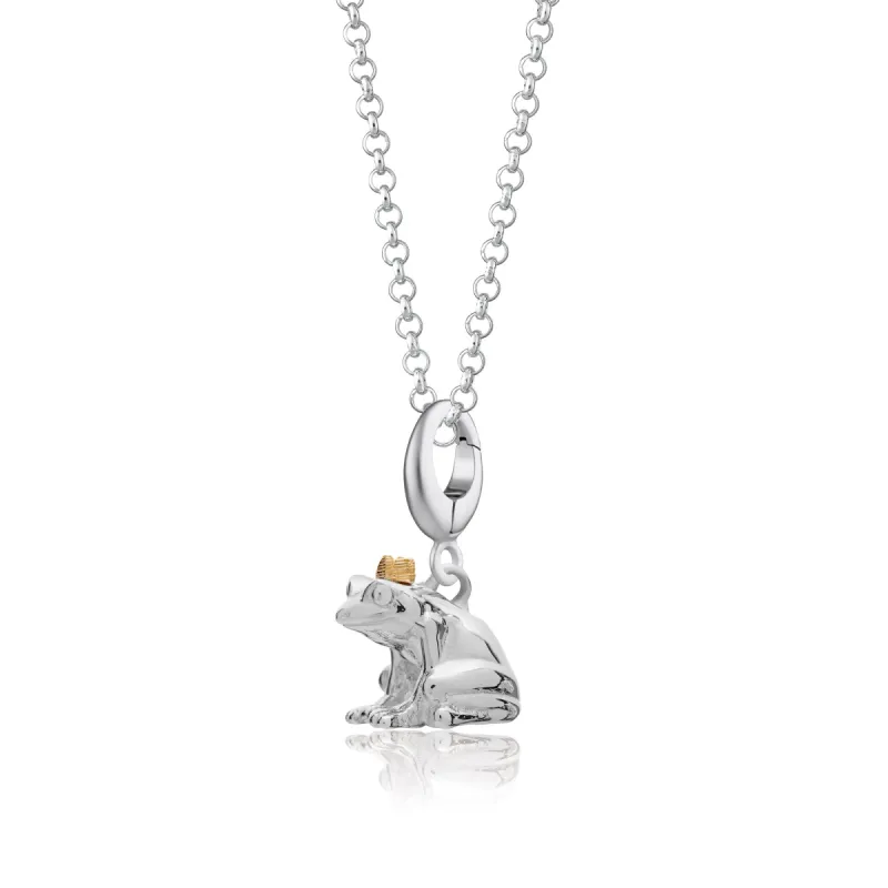 Silver Frog Charm Necklace sold by Lily Charmed