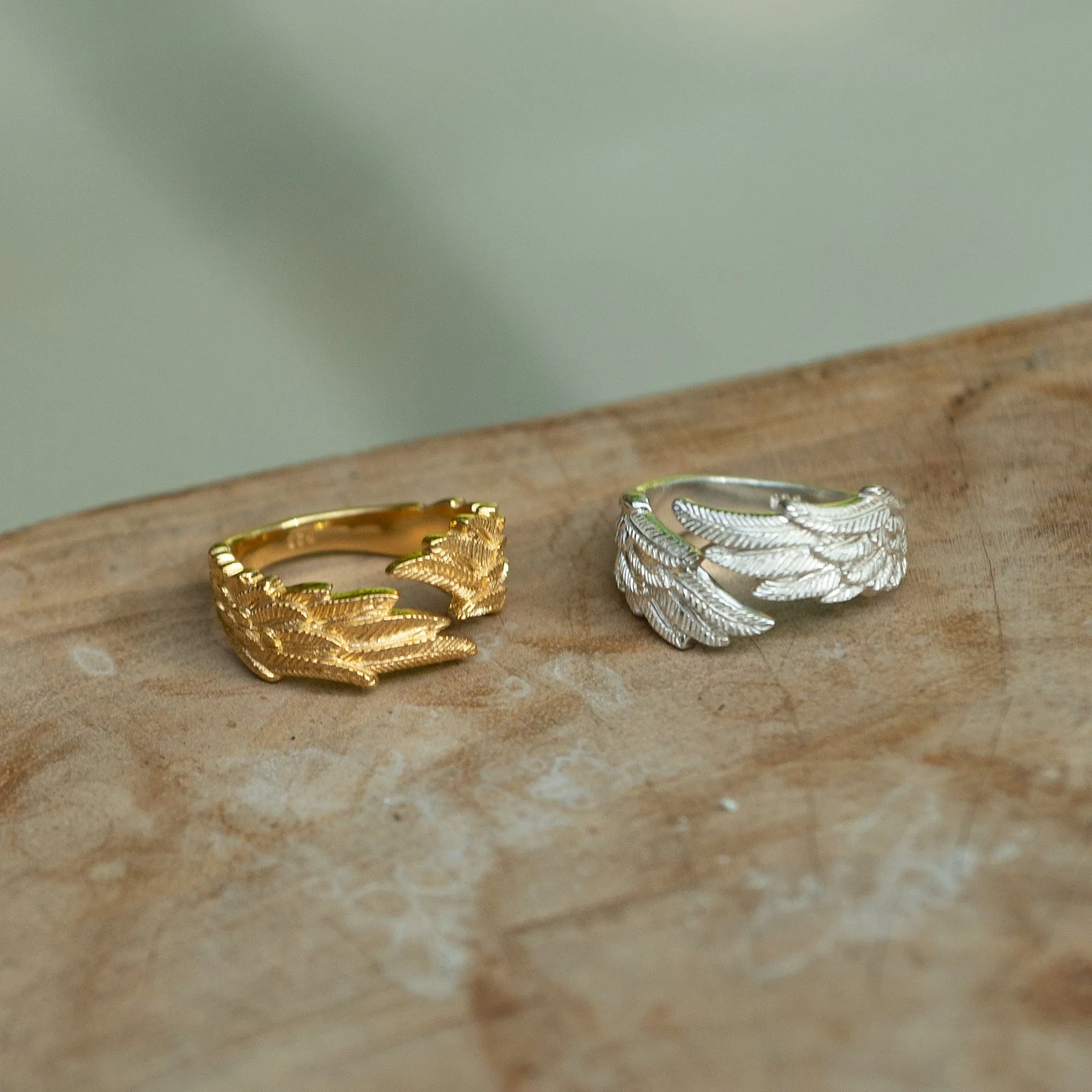 Silver Angel Wing Hug Ring sold by Lily Charmed product image thumbnail 5