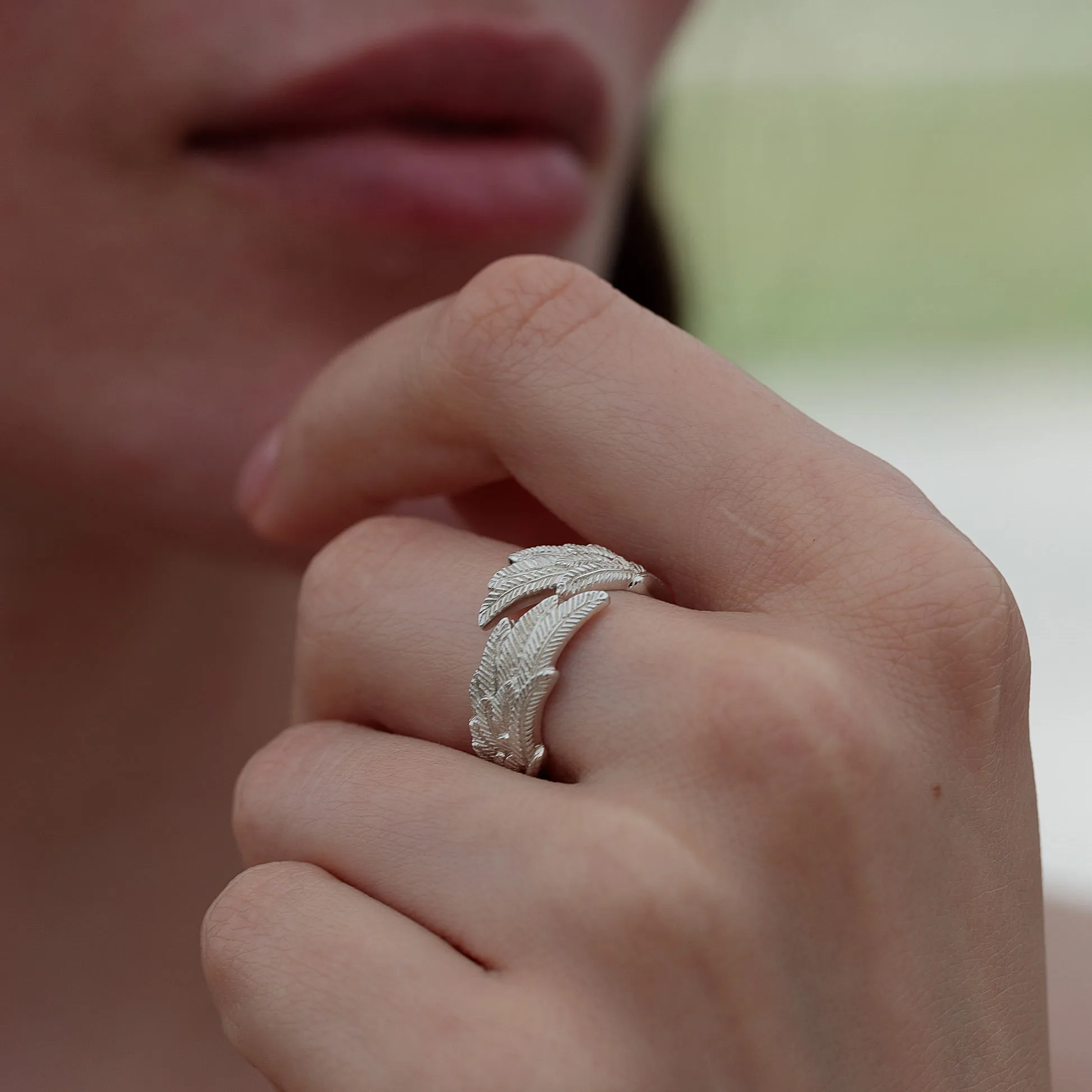 Silver Angel Wing Hug Ring sold by Lily Charmed product image thumbnail 3