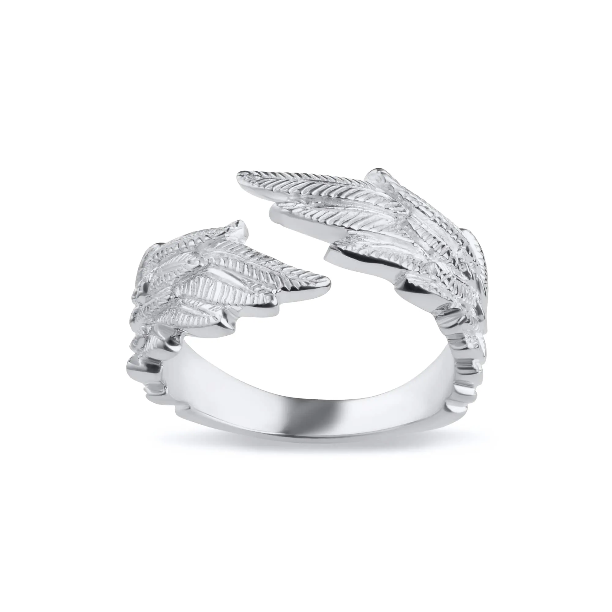 Silver Angel Wing Hug Ring sold by Lily Charmed