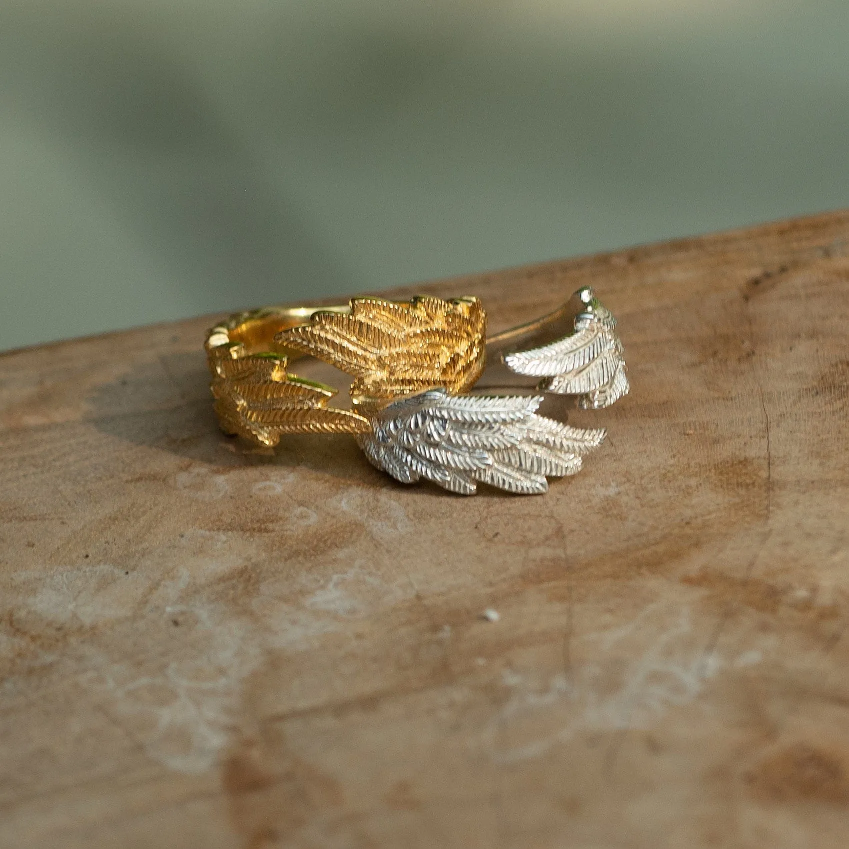 Silver Angel Wing Hug Ring sold by Lily Charmed product image thumbnail 4