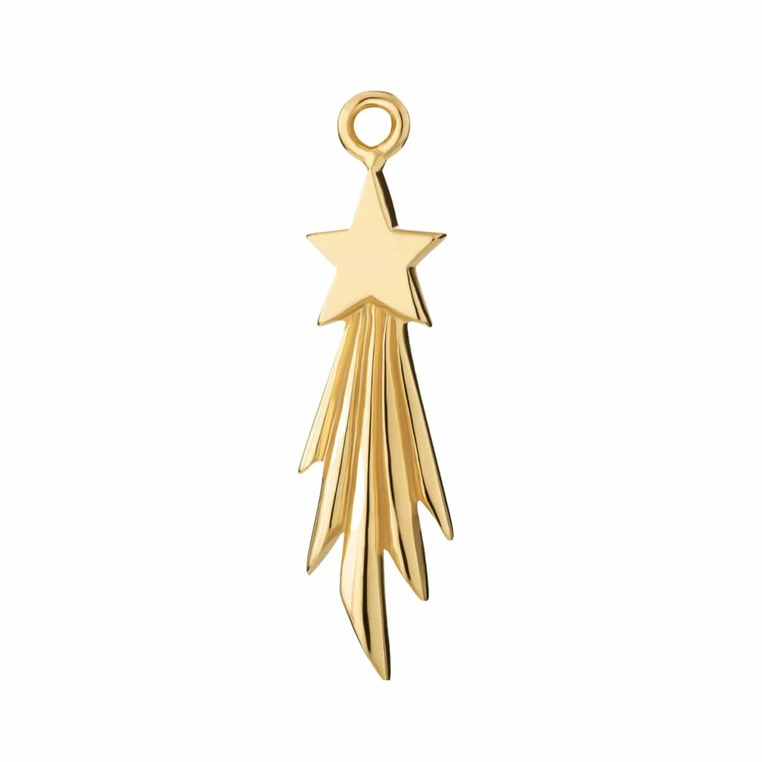 Gold Plated Shooting Star Single Earring Charm sold by Lily Charmed