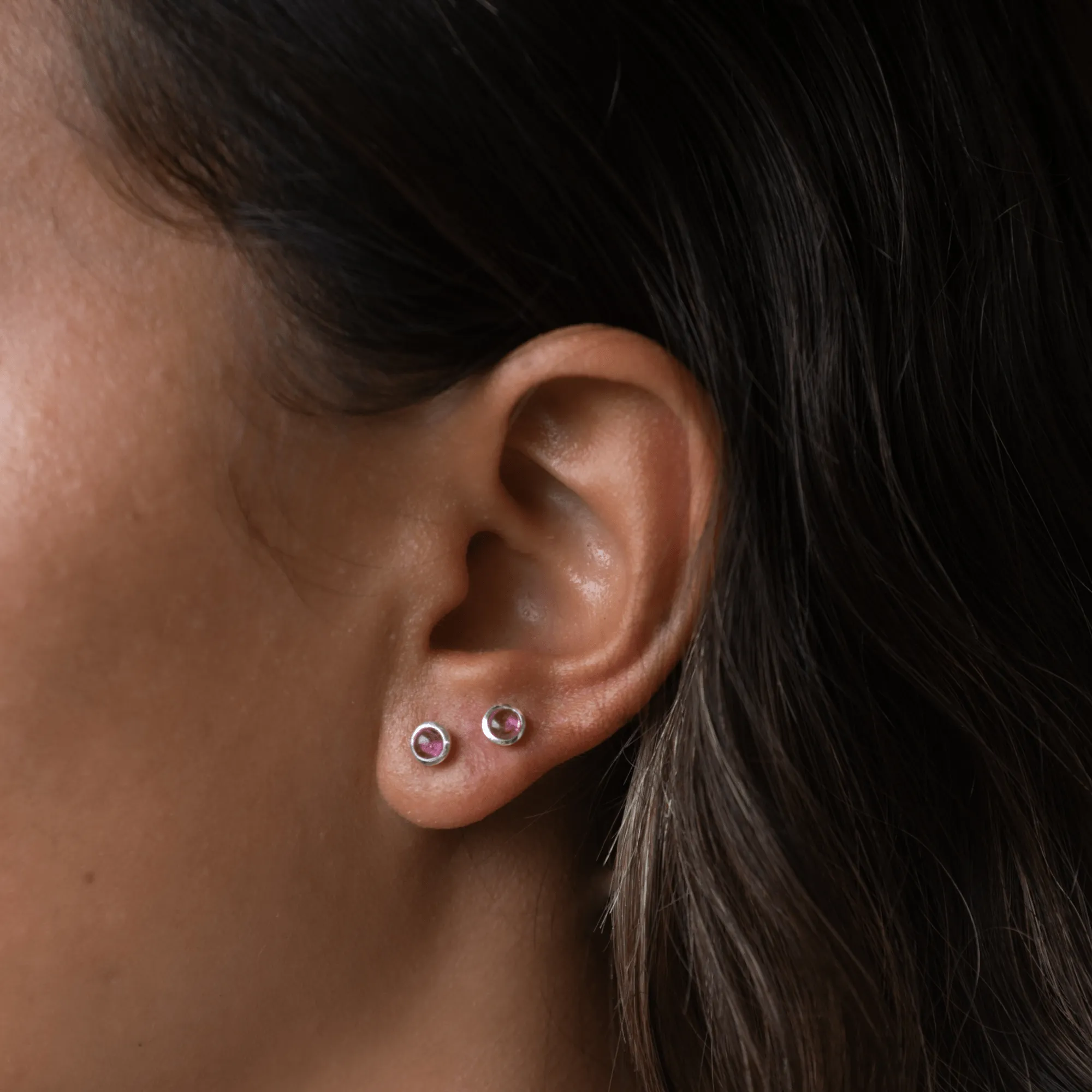 October Birthstone Earrings (Pink Tourmaline) sold by Lily Charmed product image thumbnail 2