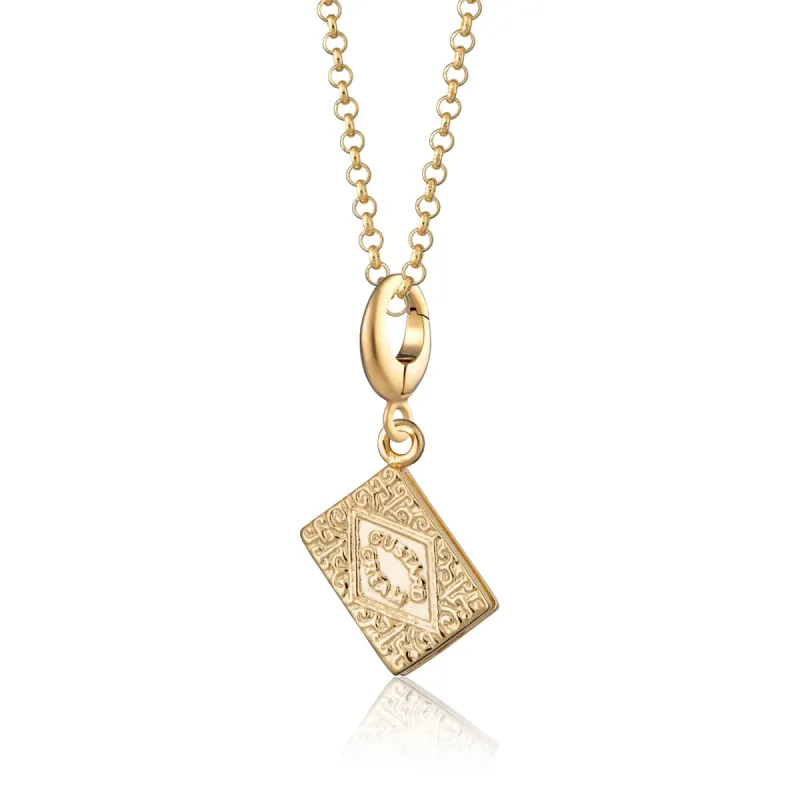Gold Custard Cream Biscuit Charm Necklace sold by Lily Charmed