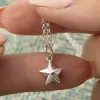 Silver Faceted Star Necklace sold by Lily Charmed