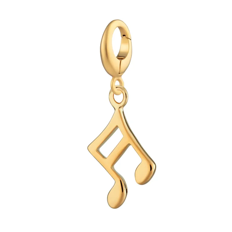 Gold Plated Music Note Charm sold by Lily Charmed