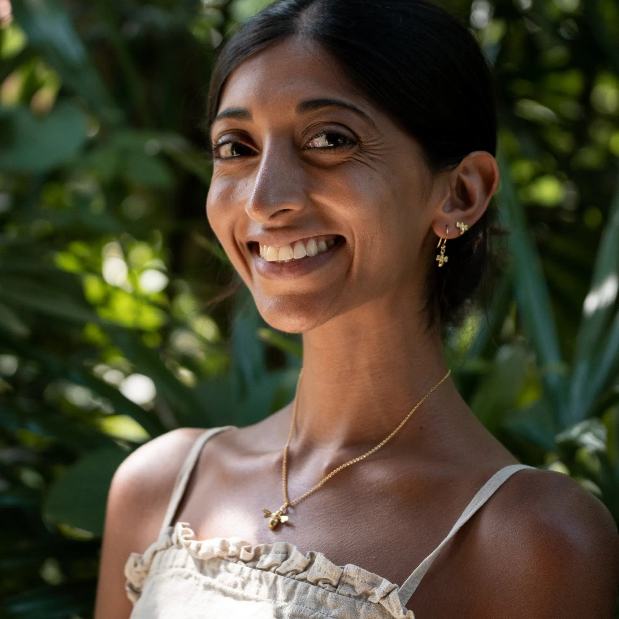 Gold Plated Bee Hook Earrings sold by Lily Charmed product image thumbnail 4