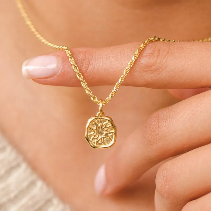 Engraved Gold Manifest Energy Charm Necklace sold by Lily Charmed product image thumbnail 2