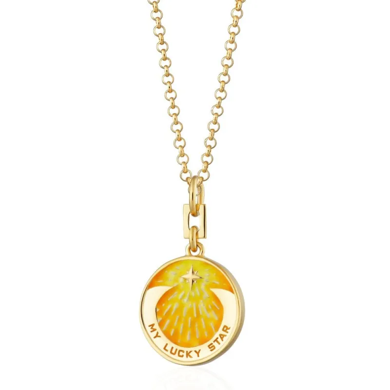 Gold Plated My Lucky Star Yellow Coin Necklace sold by Lily Charmed