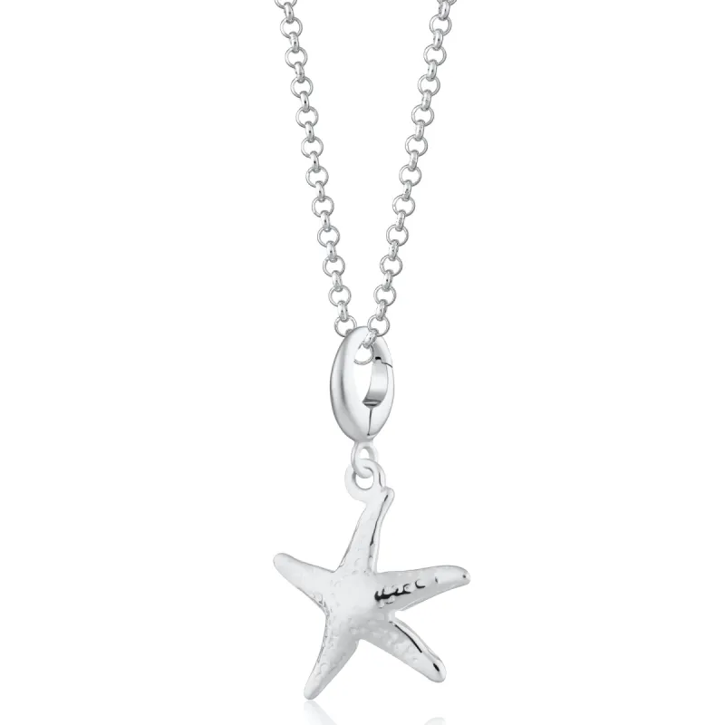 Silver Starfish Necklace sold by Lily Charmed