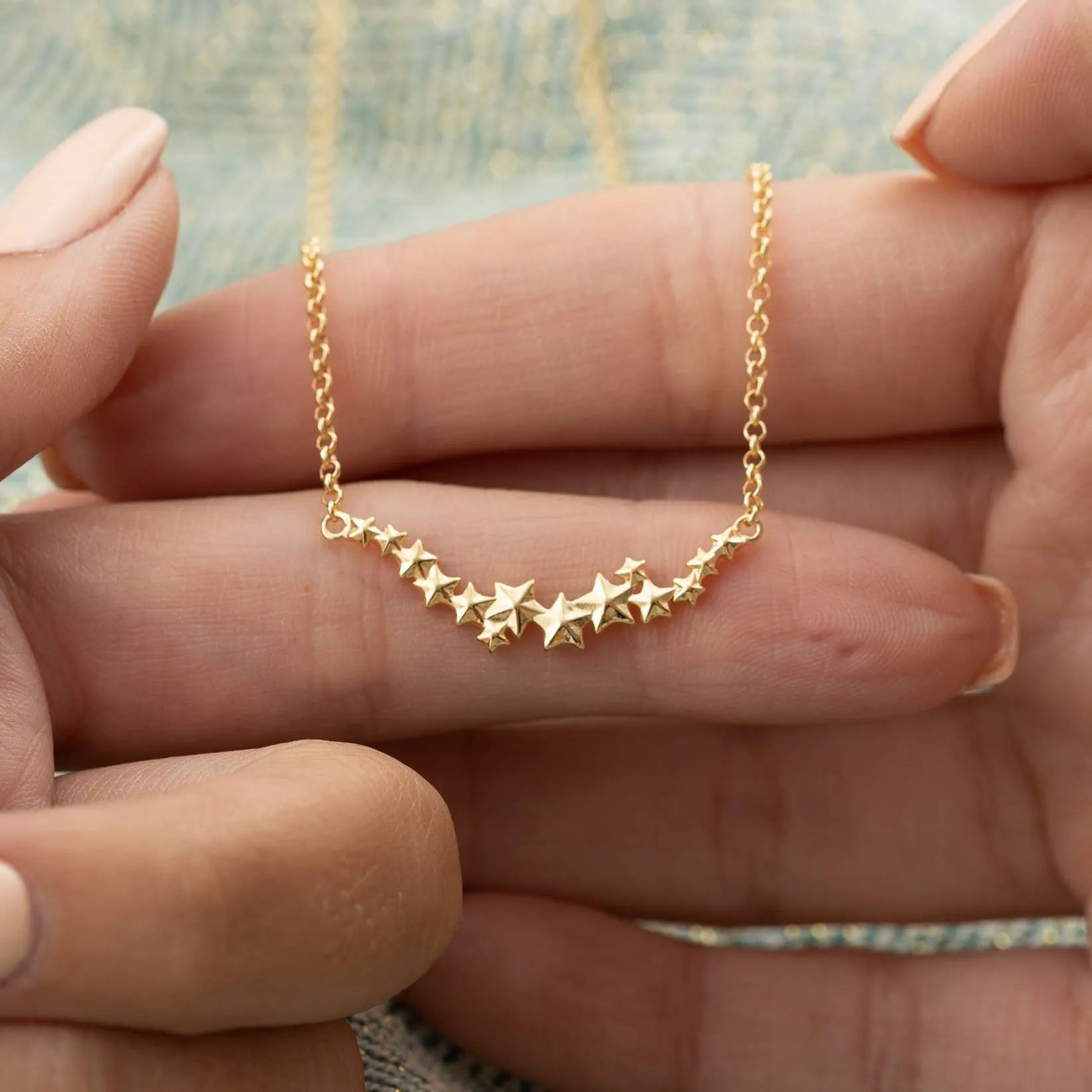 Gold Plated Star Cluster Necklace sold by Lily Charmed product image thumbnail 3