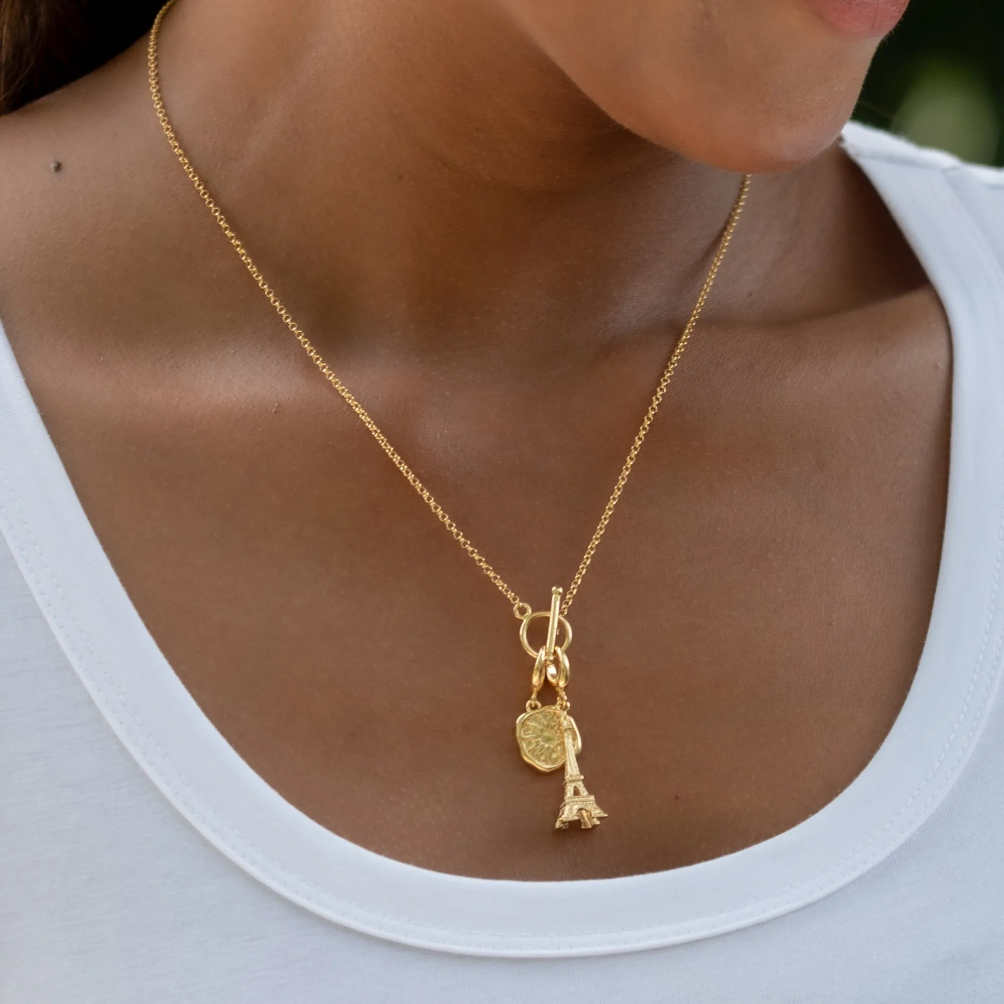 Gold Plated Eiffel Tower Charm sold by Lily Charmed product image thumbnail 2