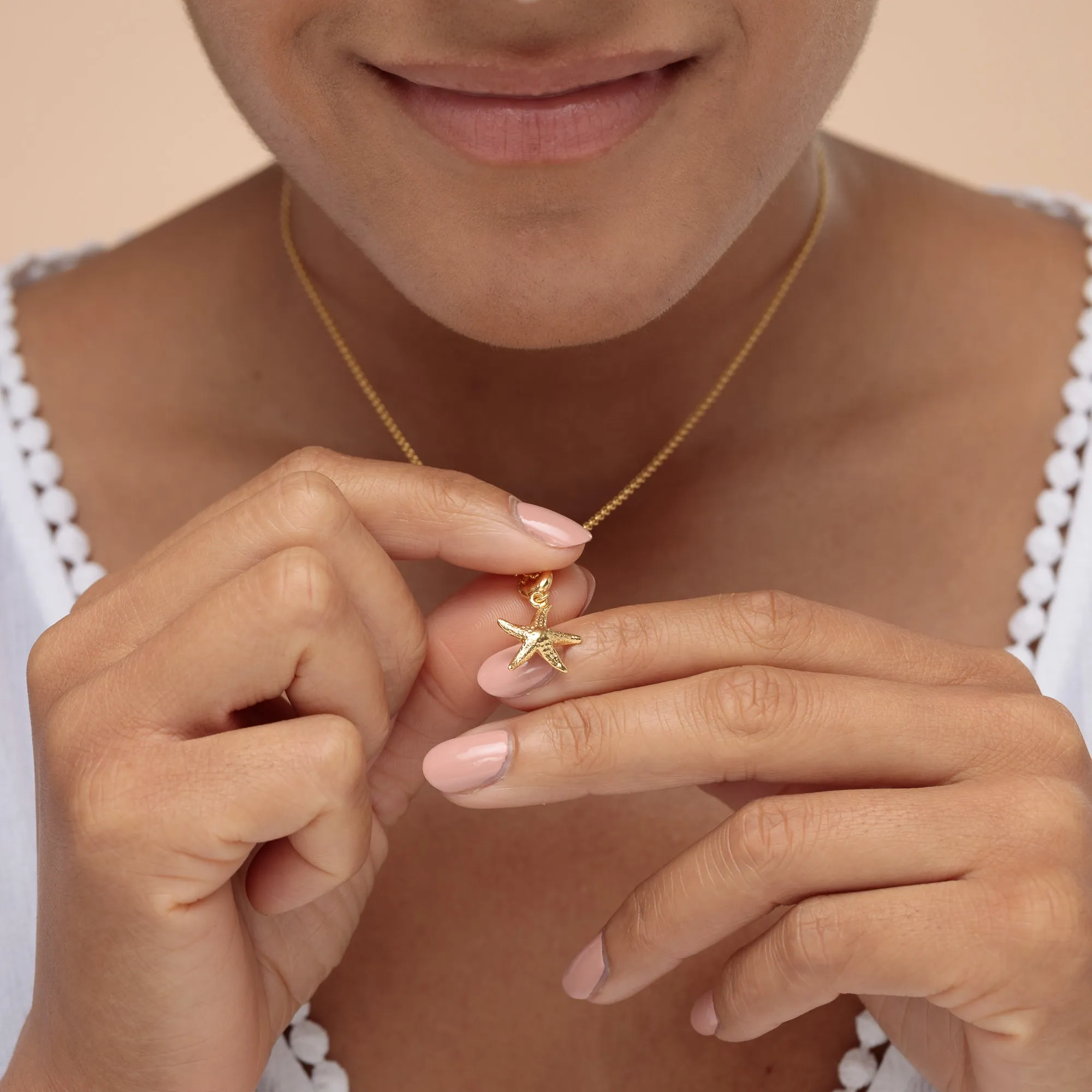 Gold Starfish Charm Necklace sold by Lily Charmed product image thumbnail 3