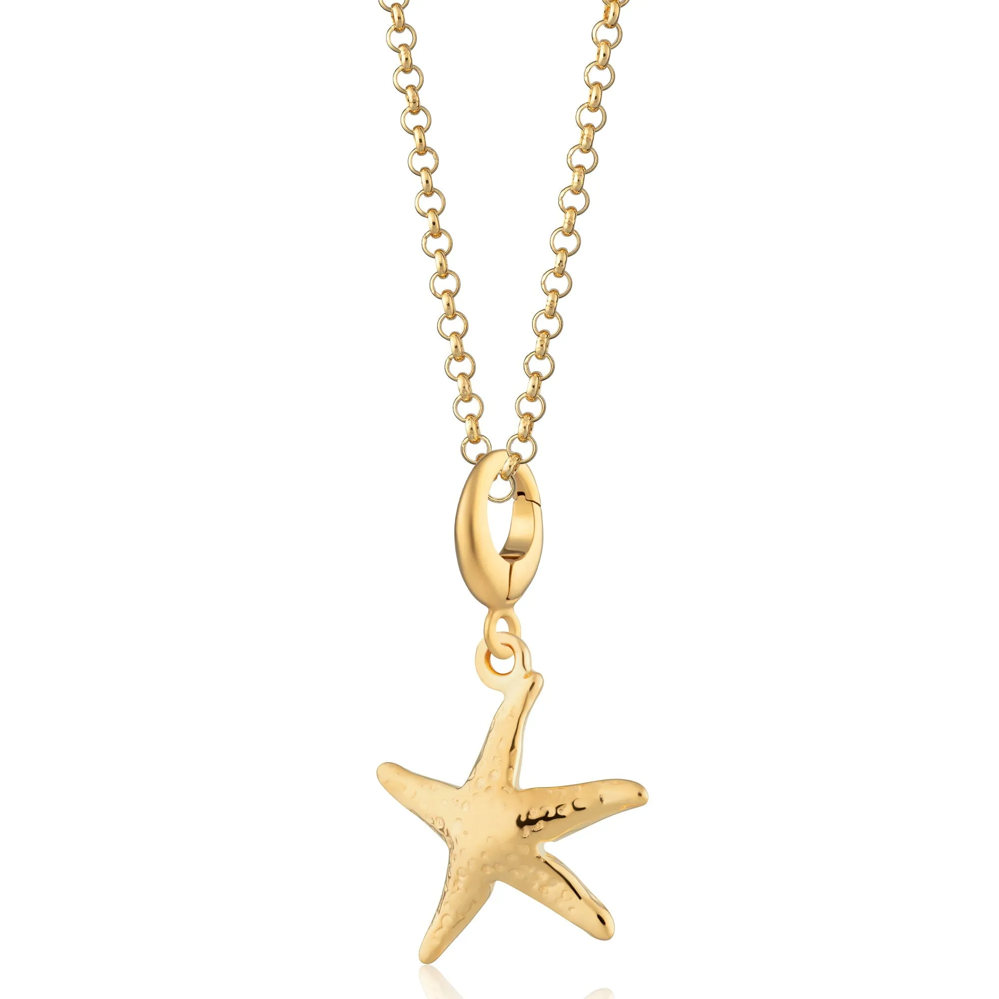 Gold Starfish Charm Necklace sold by Lily Charmed