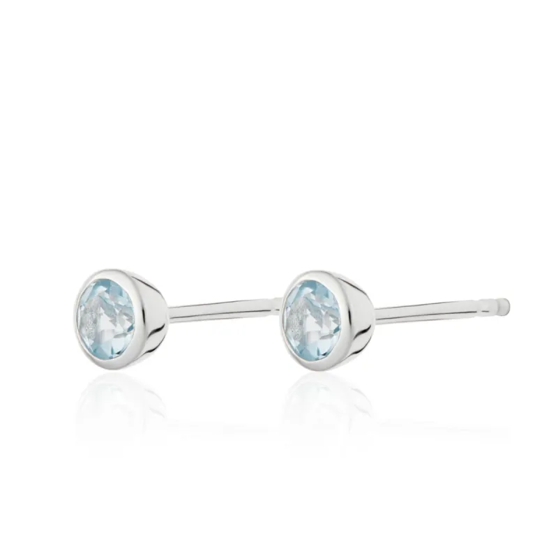 March Birthstone Earrings (Aquamarine) sold by Lily Charmed