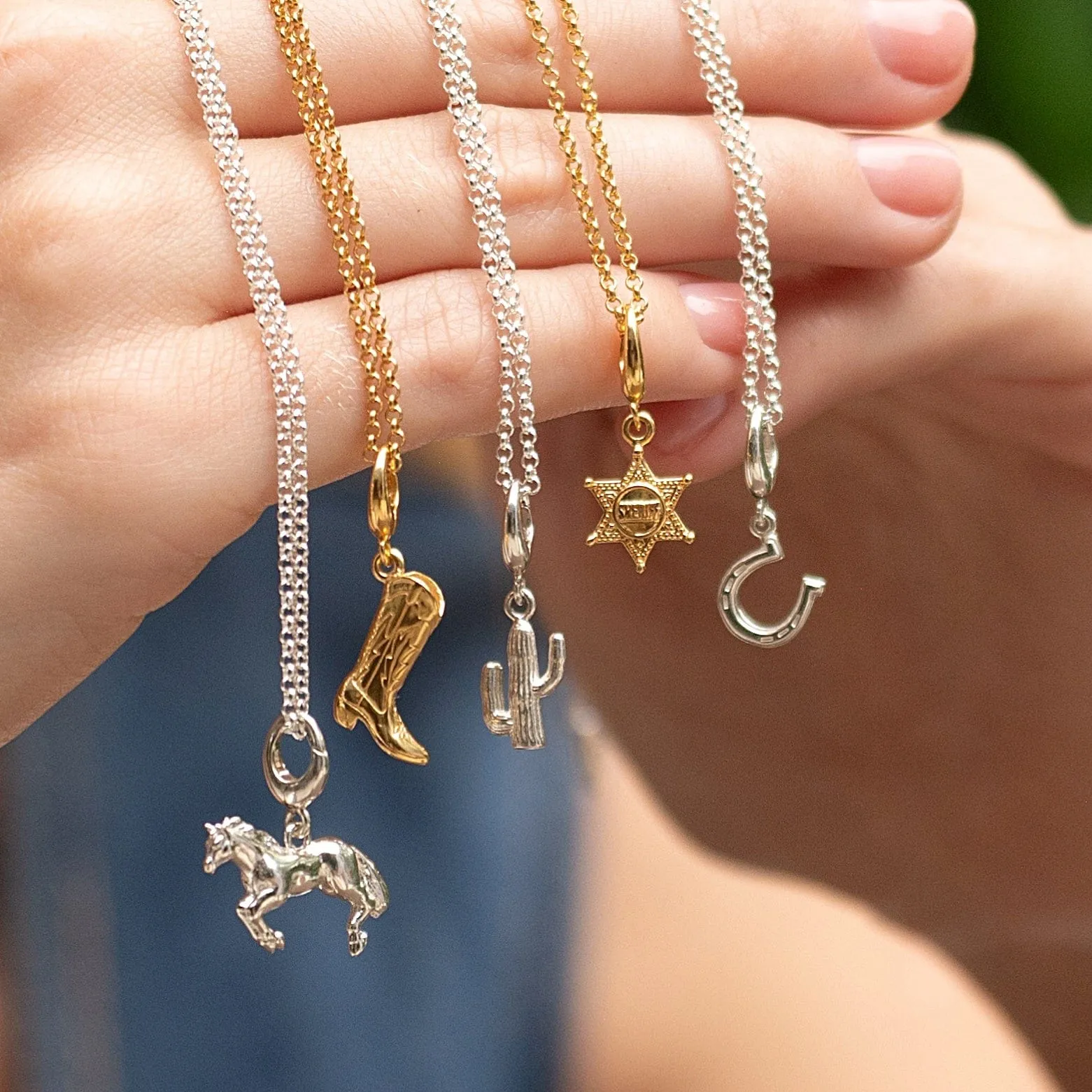 Silver Cactus Charm Necklace sold by Lily Charmed product image thumbnail 3